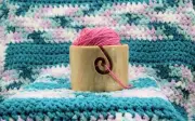 Yarn Bowl Functional and Decorative Hand Crafted in the USA from Spalted Elm