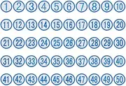 SUPERFINDINGS 50PCS Number Patches Numbers Appliques Fabric Iron/Sew on Paches Clothing Repair Decoration Patch Number 1-50 Applique for Hats Clothes Bags Backpack Shoes DIY Decor, 3cm/1.2inch
