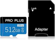 512GB Micro SD Card Memory Card MicroSDXC High Speed Flash Card For Computer with Adapter/Camera/Phone/Dash Cam/Tablet/PC