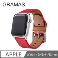 在飛比找PChome24h購物優惠-GM Apple Watch 42/44mm 義大利真皮錶帶