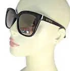 GUESS Cat Eye Sunglasses Glossy Black Frame Purple Gradient Lenses GO00045-01C