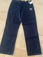 Dockers Boys Husky Approved School Wear Flat Front Navy Pant NWT (Box 14)