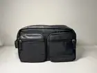NWT {PACO RABANNE} 1 MILLION ELIXIR Black Nylon/Leather Pouch Cosmetic Case