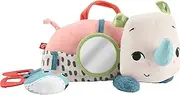 Fisher-Price Newborn Toy Planet Friends Tummy Time Roaming Rhino Plush with Sensory Activities for Babies Ages 0+ Months