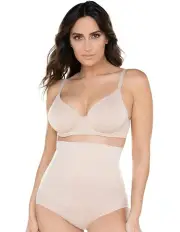 [Miraclesuit Shapewear] Comfy Curves Firm Control Ultra High Waist Shapewear Brief in Beige