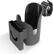 MinnieMe Versatile Stroller Cup Holder with Phone Storage - Adjustable & Secure Baby Bottle and Drink Holder for All Stroller Types - for Stability on The Go