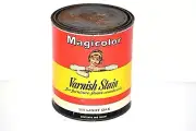 Vintage Quart Can Magicolor Varnish Stain Light Oak Never Opened Chicago Paint