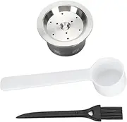 Coffee Pod, Stainless Steel Coffee Capsule with Spoon Brush Reusable Coffee Pods