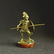 Art Deco Solid Bronze Ancient Greek Sparta Hoplite Warrior Statuette Figurine