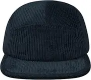 [Clakllie] 5 Panel Trucker Hat Corduroy Flat Brim Baseball Caps Cooling Performance Hat Street Style Snapback Hat for Hip Hop