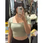 全新 正韓 方領 BRA TOP 短袖上衣