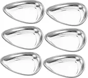 FELTECHELECTR Stainless Steel Painting Trays 6pcs Hand Model Palette Multi-Function Watercolor Mixing Tray