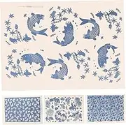 ADOCARN 4Sheets Underglaze Decal Paper for Pottery Crafts Easy to Use Coloring Transfer Paper for DIY Glazed Color Decals Practical and Versatile Transfers
