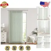 Eco-Friendly Textured Linen Blend Curtains 60x95 - Light Filtering Drapes