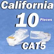 10 Pcs RJ45 8P8C Network Cable Modular Plug CAT5 CAT5E Connector LAN Ethernet