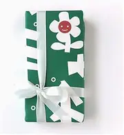 Wrapping Paper Green Flower Pattern Present Gift Wrap Paper Birthday Weddings Christmas Adult Kids All Occasion 30.7in (Color : Wrapping Paper+White Ribbon)