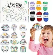 Knitting Toy for Kids,Fun Handmade Threading Kit | Non-Woven Patterns, Learning Activity, Educational Embroidery Games, Fine Motor Skill Game for Boys and Girls