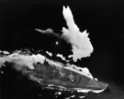 Battle of Okinawa IJN Yamato Under Attack Photo