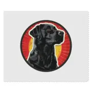 2 x 'Black Labrador in Circle Frame' Lens Cleaning Cloths (LC00027425)