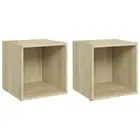 Tv Cabinets 2 Pcs Sonoma Oak 37X35x37 Cm Engineered Wood oak TV Stands & Enterta