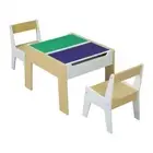 BoPeep Kids Table And Chairs Lego Building White