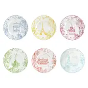 Bernardaud Tout Paris Assorted Salad Plates, Set of 6