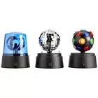 Visual Effects 3 Mini Party Lights disco DJ stage beacon mirror ball special fx