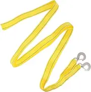 LALADEFIEE Heavy Duty Car Towing Rope Portable Trailer Strap with Hook for Trucks Durable for Safe Vehicle Towing Pulling Activities