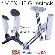 VRX-15 VR Gunstock Magnetic Rifle Pistol Stock For Quest 2 Quest 3 White/Matte