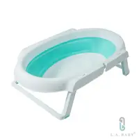 在飛比找蝦皮商城優惠-L.A. Baby 溫感摺疊式浴盆 (藍綠色)