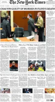 New York Times George Floyd Trial Derek Chauvin Guilty Of Murder April 21, 2021
