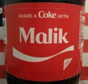 Share A Coke With Malik 2018 Personalized Gift Limited Edition Coca-Cola Bottle