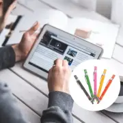 5 Pcs Metal Ballpoint Pen Capacitive Stylus for Tablet Handwriting Touch Screen