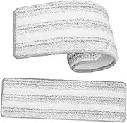 KOCKSHION 1set Thickened Replacement Mop Pads for Flat Mop Durable and Easy to Clean Machine Washable Lint Cleaning Mats for Sparkling Floors 2pcs