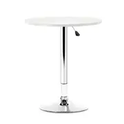Bar Table Kitchen Tables Swivel Round Metal White
