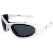 Hurricane Cat5 White Jet Ski Polarized Smoke Lens Changes Glasses to Goggles