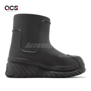 adidas 雨鞋 Adifom Superstar Boot W 女鞋 黑 全黑 貝殼頭 厚底 三葉草 愛迪達 IG3029