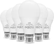 LUTW Bayonet Light Bulb, 100W Equivalent, Neutral White 4000K, 12W 1200LM B22 LED Bulbs, BC A60 GLS Energy Saving LED Light Bulbs, Non-dimmable, Pack of 6