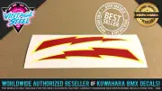 Elina LIGHTNING BOLT BMX Seat Decal Sticker - for Black or Blue Seats - Kuwahara