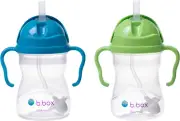 Sippy Cup with Weighted Straw for 6 Month plus Babies to Toddlers, Cobalt/Apple,