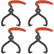 4 Pcs Log Tongs With Handle Outdoor Camping Timber Wood Lifting Tool 50kg Load