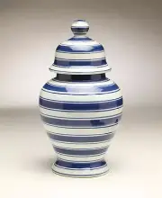 AA Importing 59960 Blue & White Ginger Jar