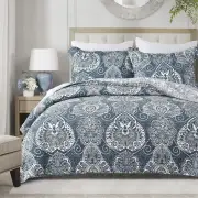Classic Quilts Night Reflections Grey Coverlet Set