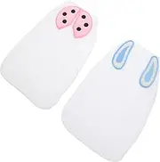 ERINGOGO Infant Back Towel Pads 2pcs Muslin Wrap Cotton Towels for Boys and Girls Absorbent Breathable Cartoon Design