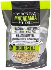 Byron Bay Organic Natural Bircher Style Macadamia Muesli 450g