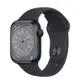 Apple Watch Series 8 45mm 午夜色鋁金屬錶殼搭配午夜色運動型錶帶-GPS版