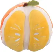 ERINGOGO Cute Plush Orange Fruit Cushion Soft Decorative Throw Pillow for Sofa Floor Cozy Backrest Pillow for Home Office Lifelike Design
