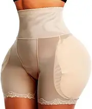 [OFFSUM] Women's Fake Butt Lifter - Removable Padded Hip Enhancer Butt Lifter Shapewear Waist Trainer Underwear Sexy High Waist Mesh Invisible Fake Ass