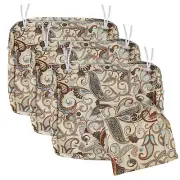 NettyPro Patio Furniture Cushion Covers Replacement Set 4 Water Repellent UV ...