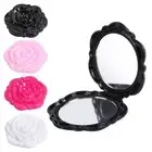 Handheld Rose Flower Makeup Mirror Cosmetic Mirror Travel Beauty Tool